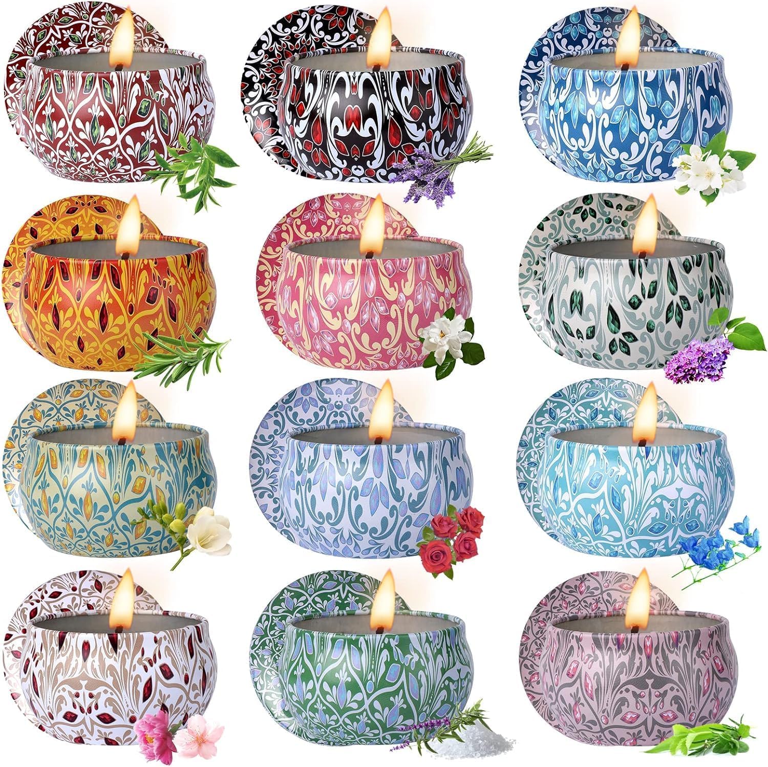 Fragrance In Home - Scented Soy Wax Candles Set, 12
