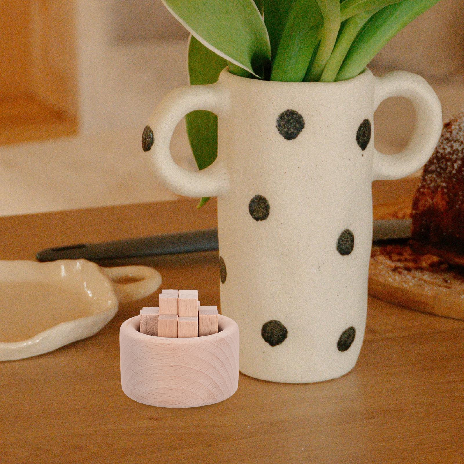 Fragrance In Home - 4Pcs Mini Essential Oil Diffuser Wood