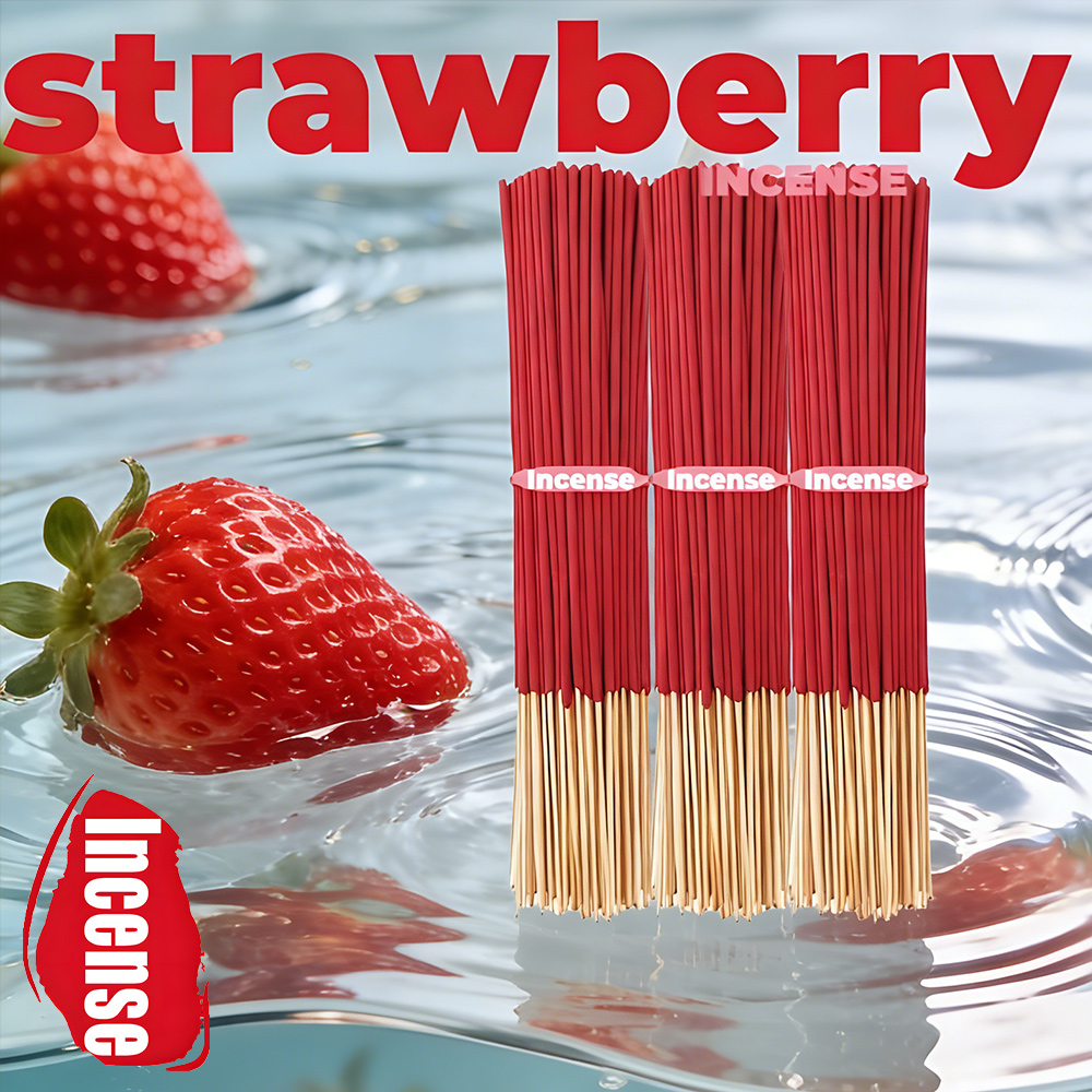 Home Fragrance Powder - Hot-Selling High-Quality Strawberry-Flavored Incense Sticks, 22cm