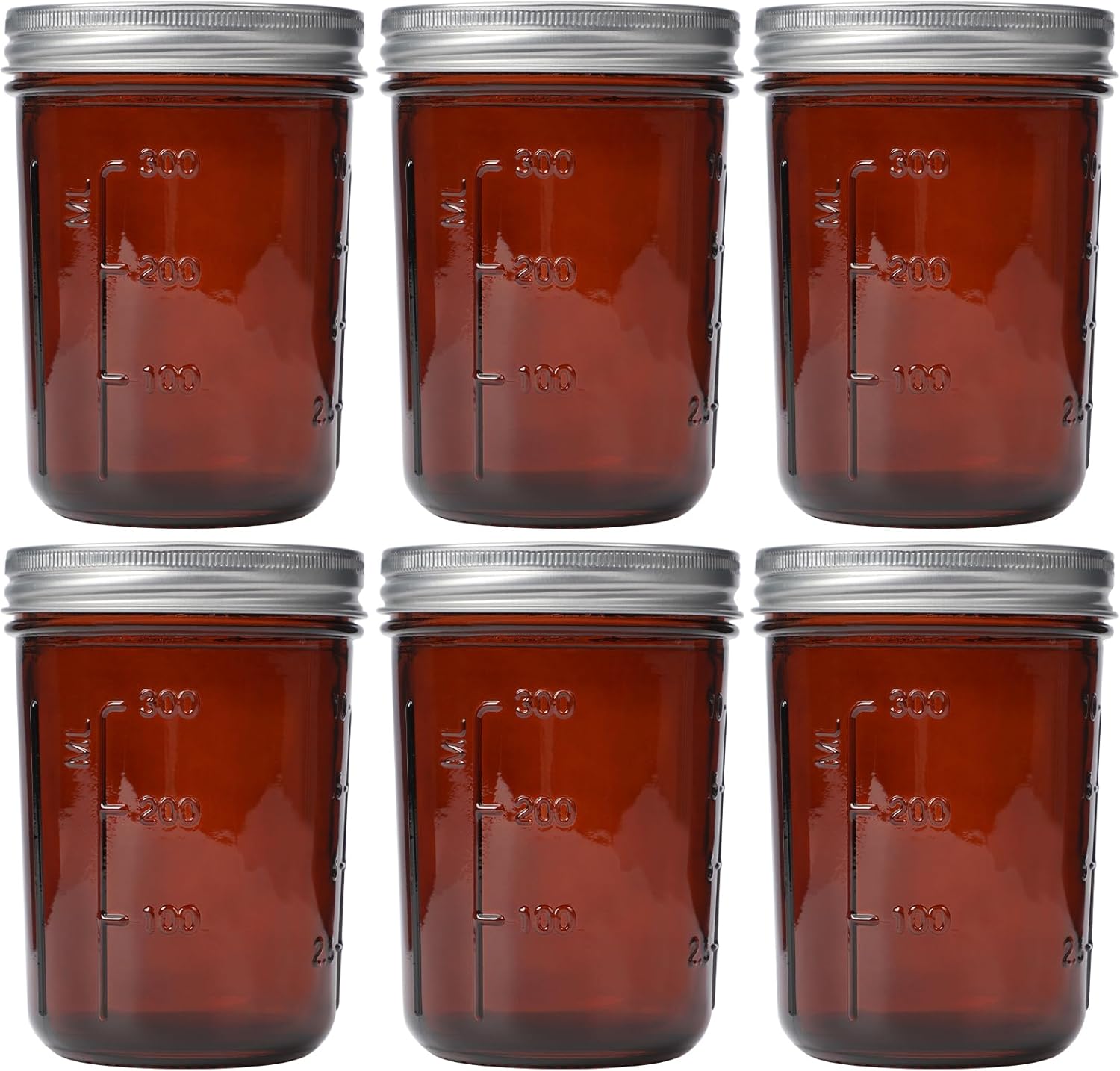 Amber Jar Candle - Amber Glass Jars 16oz - 6