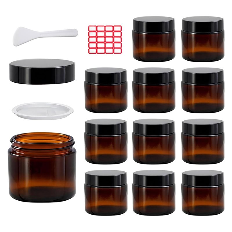Amber Jar Candle - A74E-Leakproof Round Airtight 2 Oz Amber