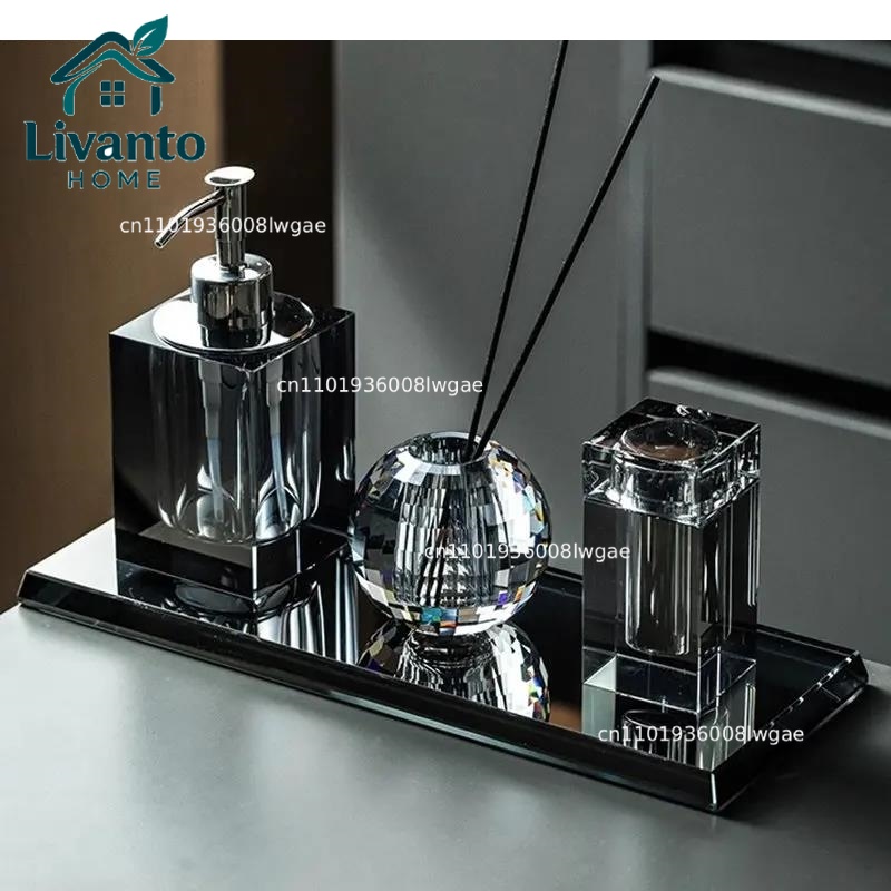 Crystal Glass Bathroom Accesso - Home Fragrance Jar ulasan dan harga