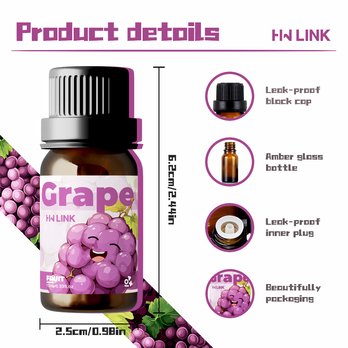Grape Essential Oil 10ml Perfu - Fragrance In Home ulasan dan harga