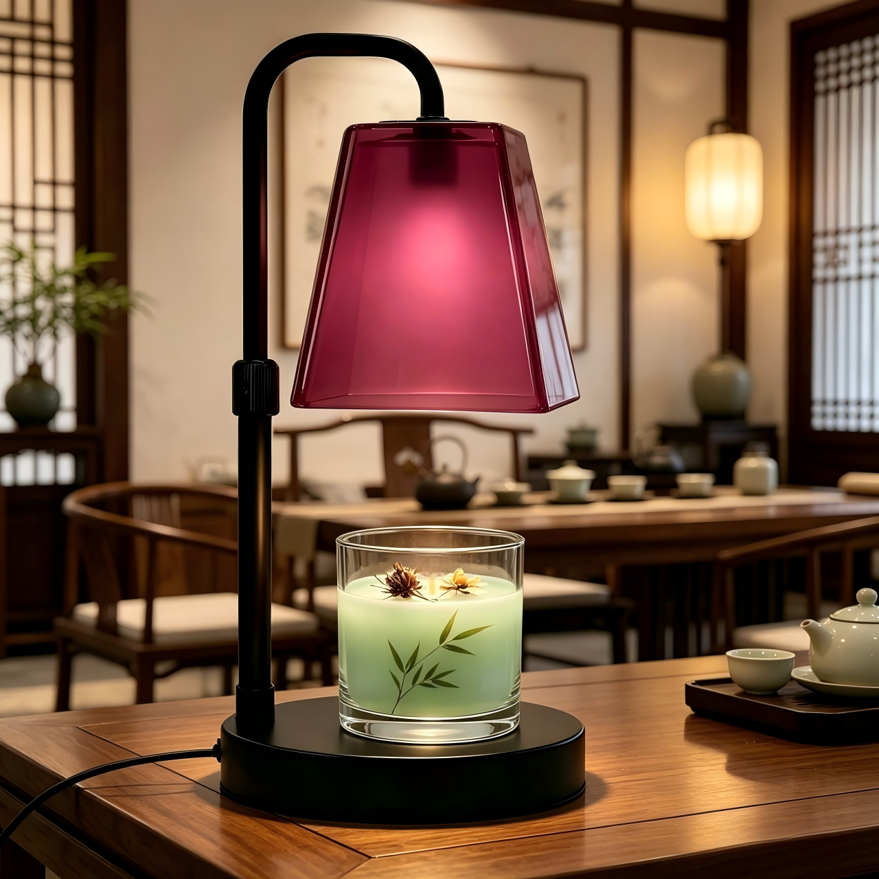 Rose Red Glass Candle Warmer L - Home Fragrance No 4 ulasan dan harga