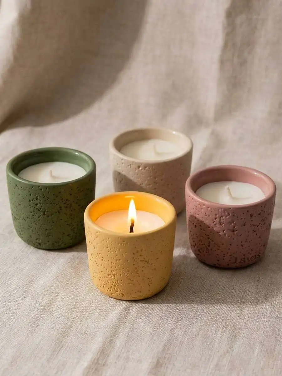 Scented Candle In Concrete Cup - Fragrance In Home ulasan dan harga