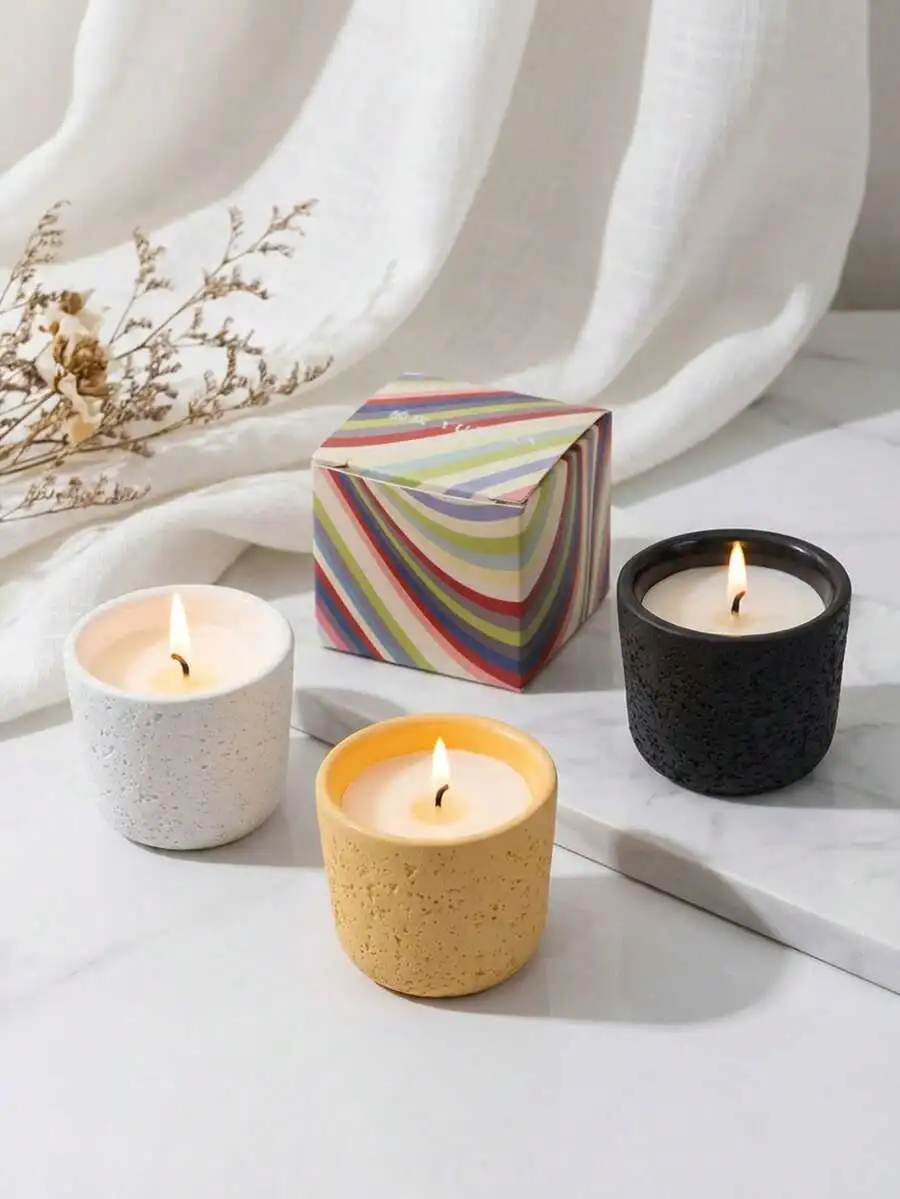 Scented Candle In Concrete Cup - Fragrance In Home ulasan dan harga