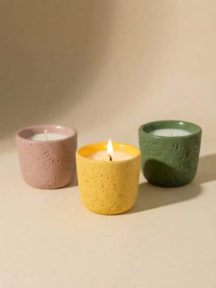 Scented Candle In Concrete Cup - Fragrance In Home ulasan dan harga
