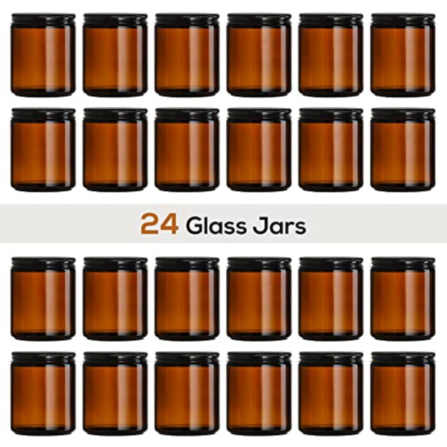 Pack, 8 OZ Thick Amber Candle  - Amber Jar Candle ulasan dan harga