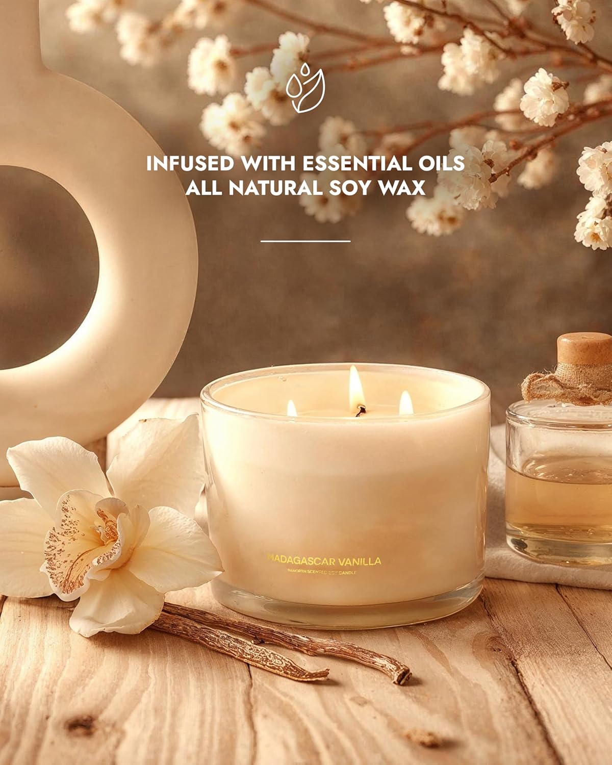 Luxury Vanilla Soy Candle, Lar - Home Fragrance Large ulasan dan harga
