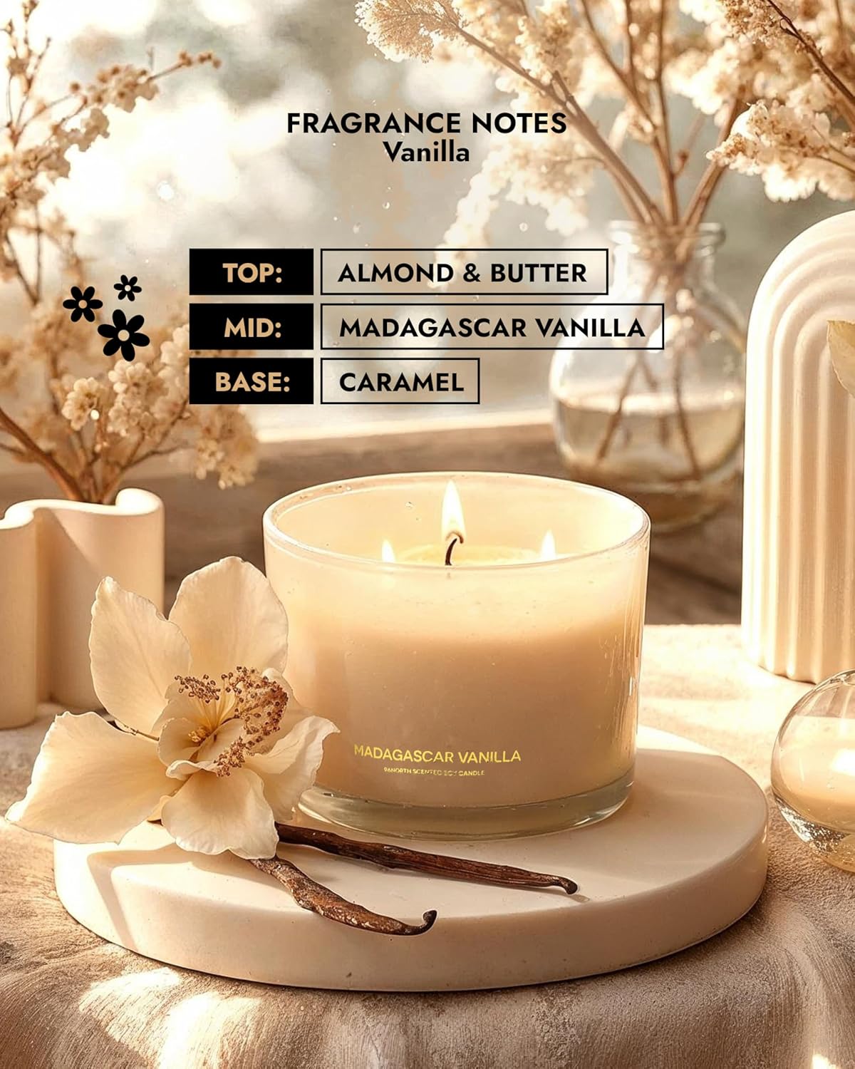 Luxury Vanilla Soy Candle, Lar - Home Fragrance Large ulasan dan harga