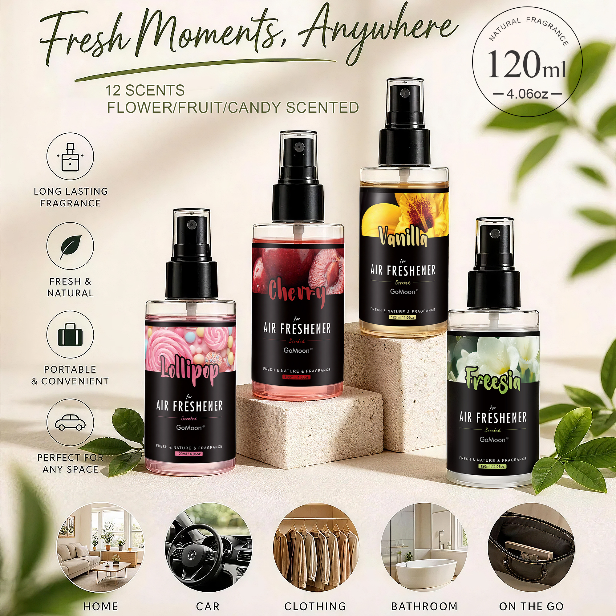 flower/fruit/candy scent car f - Home Fragrance Large ulasan dan harga