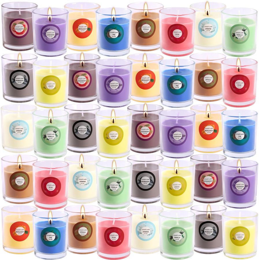 of 40 Scented Candle with 10 F - Home Fragrance Jar ulasan dan harga