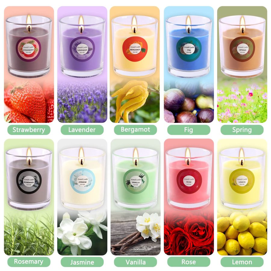 of 40 Scented Candle with 10 F - Home Fragrance Jar ulasan dan harga