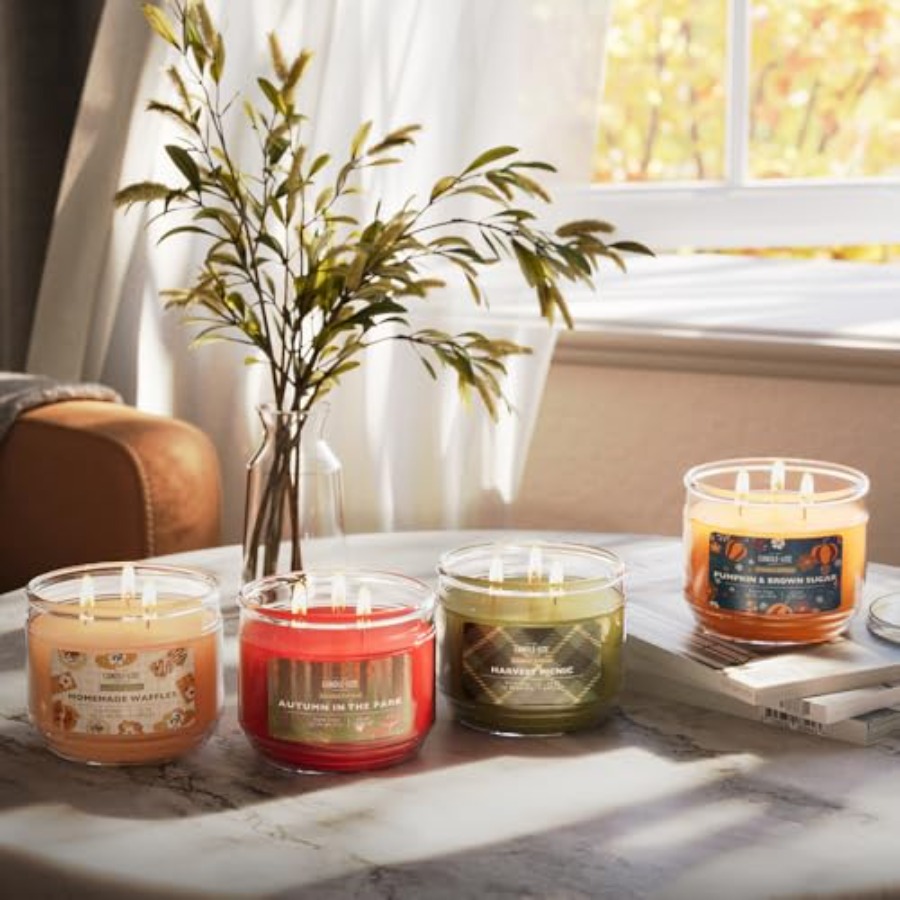 Fall Scented Candles, Anjou Pe - Amber Jar Candle ulasan dan harga