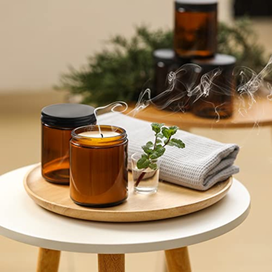 Pack 8 OZ Thick Amber Candle J - Amber Jar Candle ulasan dan harga