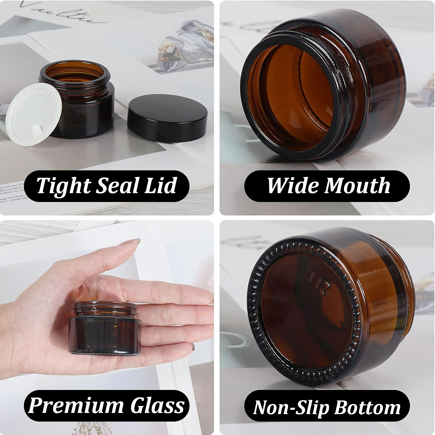 20PCS Small Amber Glass Jars w - Amber Jar Candle ulasan dan harga