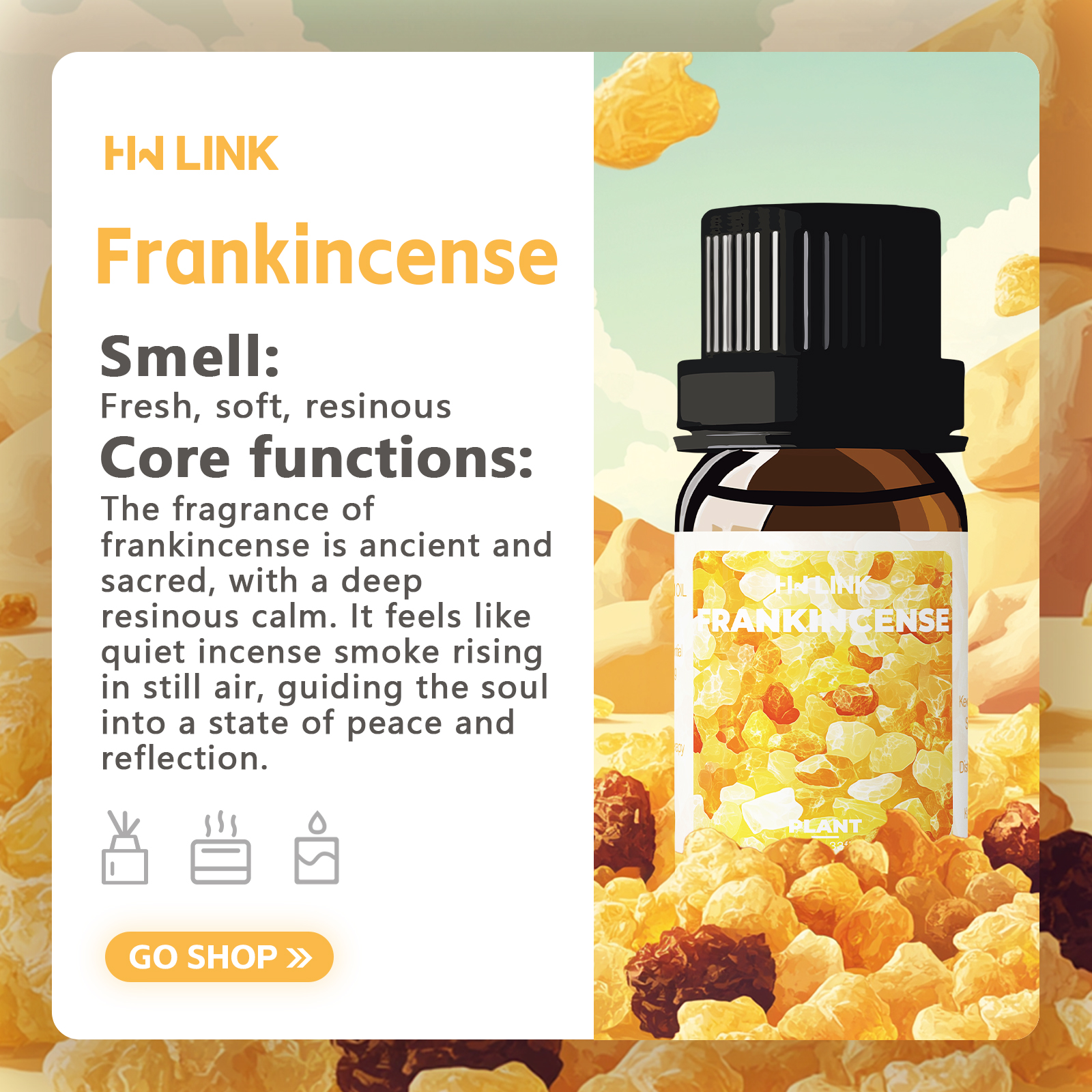 Frankincense Essential Oil 10m - Home Fragrance Diffuser Oil ulasan dan harga